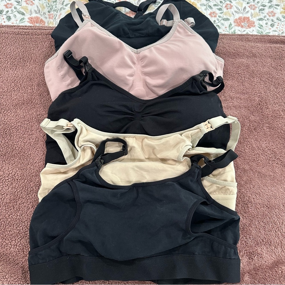 3 Nursing and 2 Pumping Bras